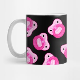 Pink Baby Girl Pacifier Pattern Mug